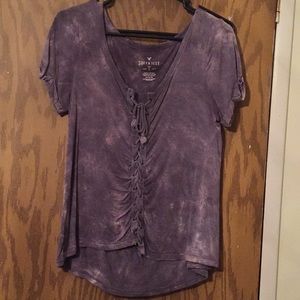 Purple acid wash T shirt